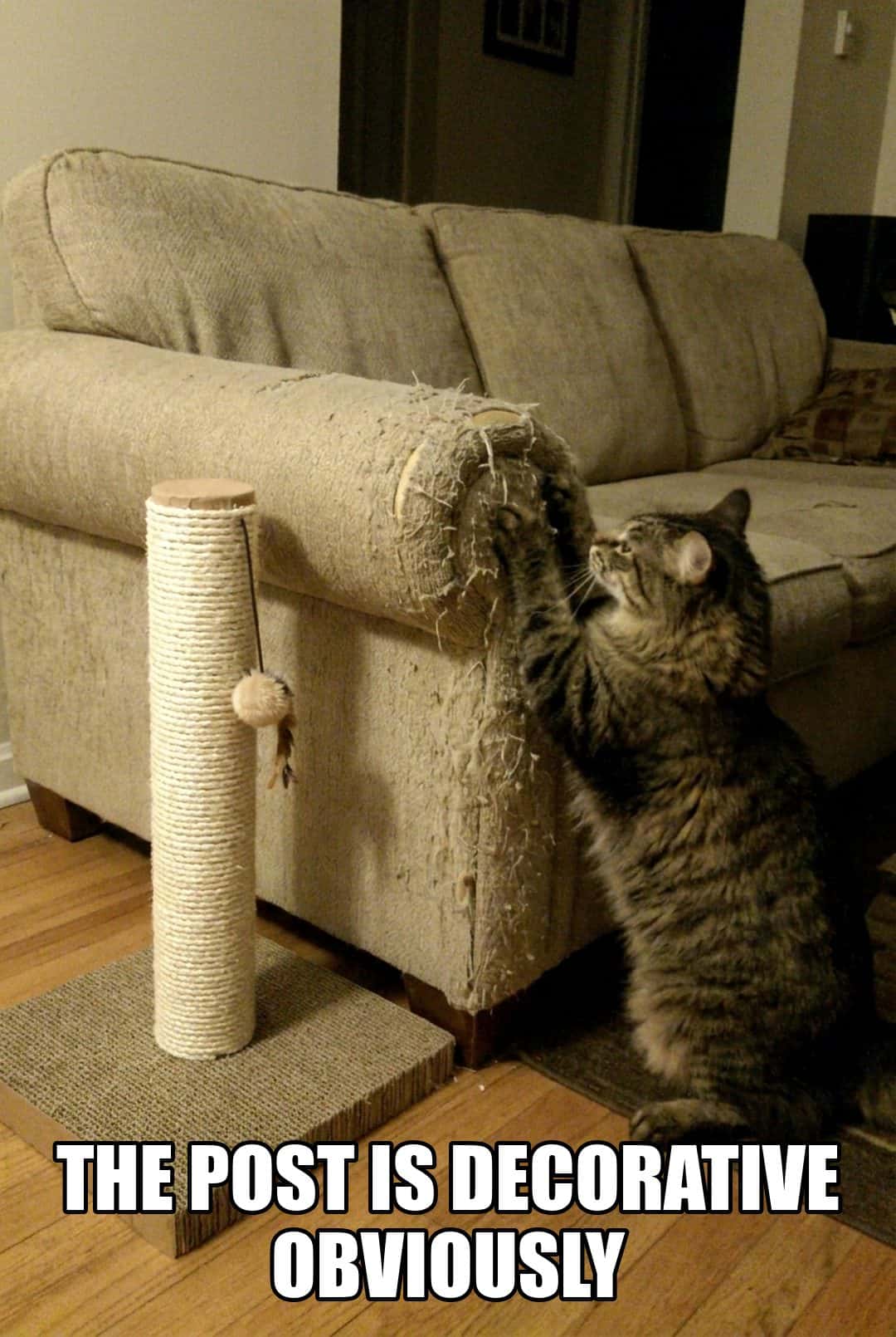 the post is decorative obviously