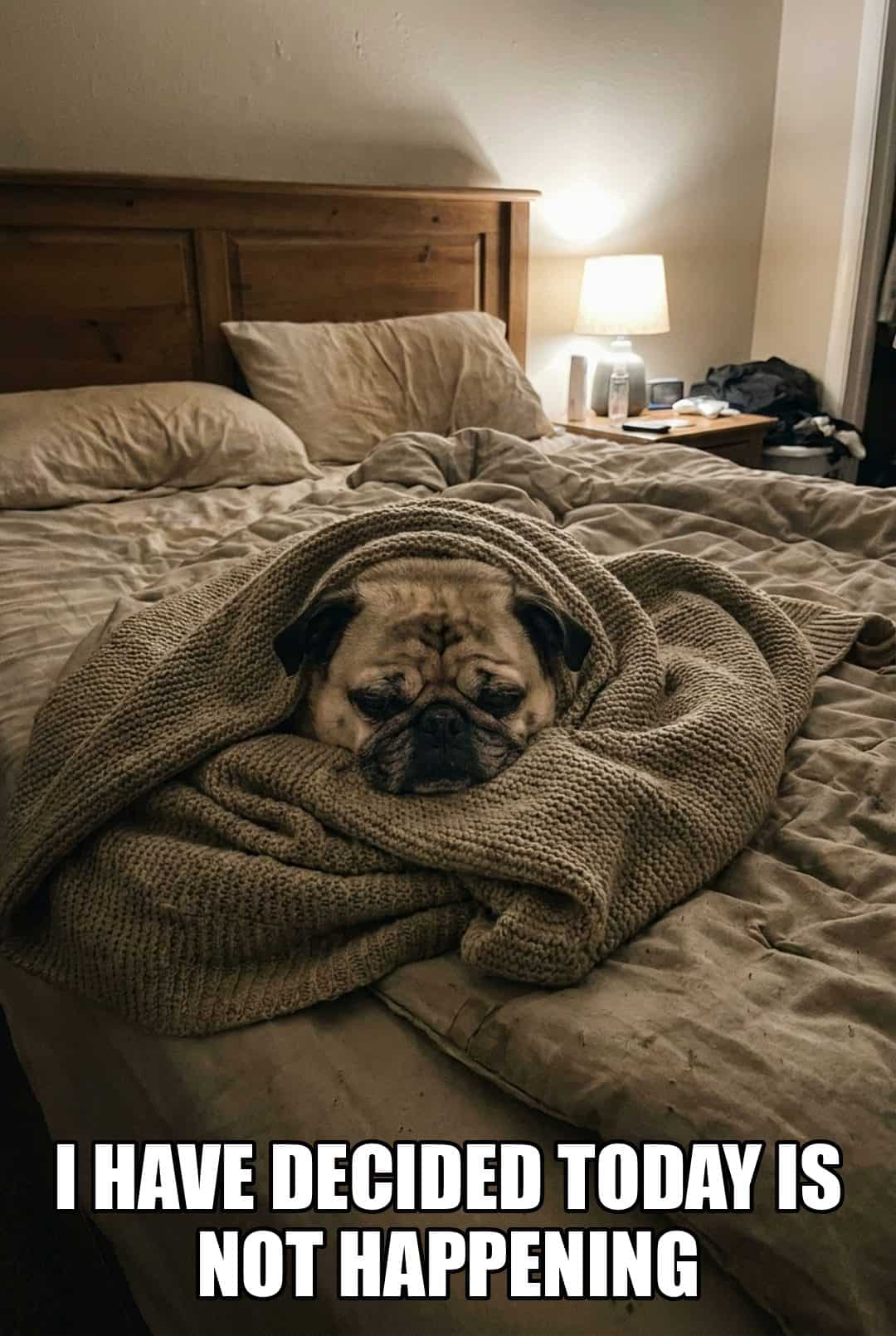 i have decided today is not happening